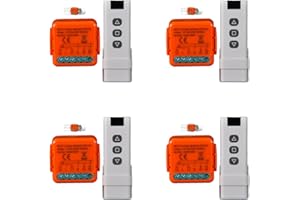 YUEYANG Interruptor de persianas WiFi con mandos a distancia RF y módulo receptor, control de persianas eléctricas para cortinas y persianas, 433 MHz módulo control temporizador, dispositivos Smart Life (4)