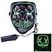 Produktbild Alxcio LED Light EL Wire Cosplay Maske, Halloween Masken Scary Purge Horror Mask für Halloween Christmas Party Costume, Grün