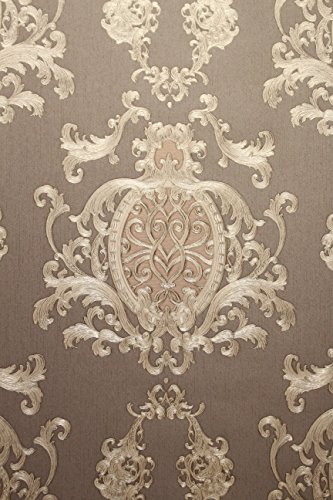 Vinyltapete Tapete Barock Retro # braun/gold/nougat # Kingwelson # 510609 - 2