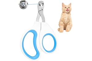OIXEYA Coupe Griffes Chat, Professionnel Coupe Ongle Chat, avec Sécurité Positionnement Trou, Coupe Griffe Lapin Pour Chatons, Lapins, Cobayes, Oiseaux, Chiots, Et Petits Animaux (Simple Trou, Bleu)