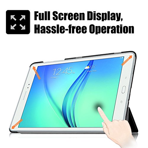 Fintie Samsung Galaxy Tab A 9.7 Hülle Case – Ultra Schlank Superleicht Ständer Smart Shell Cover Schutzhülle Etui Tasche mit Auto Schlaf / Wach Funktion für Samsung Galaxy Tab A 9.7 T550N / T555N 24,6 cm (9,7 Zoll) Tablet-PC, Schwarz - 4