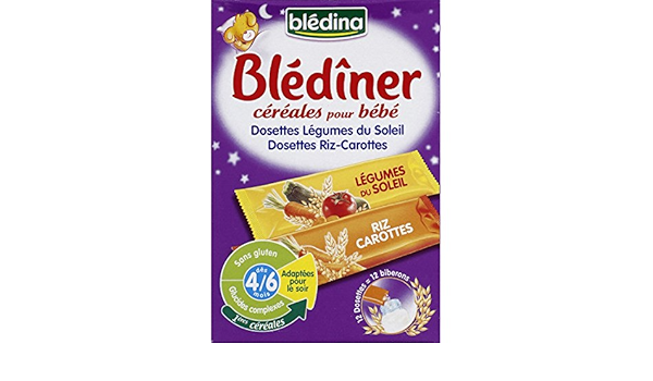 Bledina Bledine Dosettes Cereales Pour Bebe Legumes Du Soleil Riz Carottes Les 12 Dosettes De 192g For Multi Item Order Extra Postage Cost Will Be Reimbursed Amazon Co Uk Baby