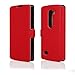 Produktbild Elegantes Bookstyle Handytasche Flip Case für "LG Magna" Handy Schutz Hülle Etui Schale Cover Book Case rot