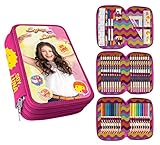  MovilCom® - Estuche Escolar 3 Cremalleras plumier con Material  Soy Luna  Happy