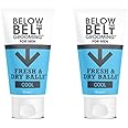 Below The Belt Grooming Fresh & Dry Cool Intimate Deodorant For Men, Protects against Sweat, Odour and Chafing, Cool Mint Fragrance 2 x 75ml