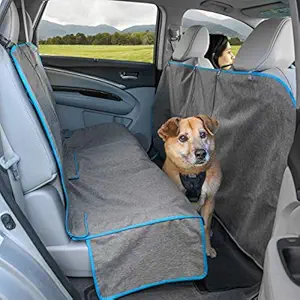 Kurgo Dog Car Seat Cover | Pet Bench Seat Covers | Hammock Style | Full Coverage | Covers Seat & Car Footwell | Water Resistant | Scratch Proof | Cars | 55