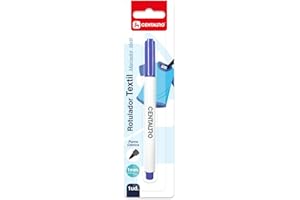 Centauro - Rotulador Textil Permanente, Azul, Punta Cónica 1mm, Perfecto para Personalizar Textiles, Ropa o Material Escolar de Niños