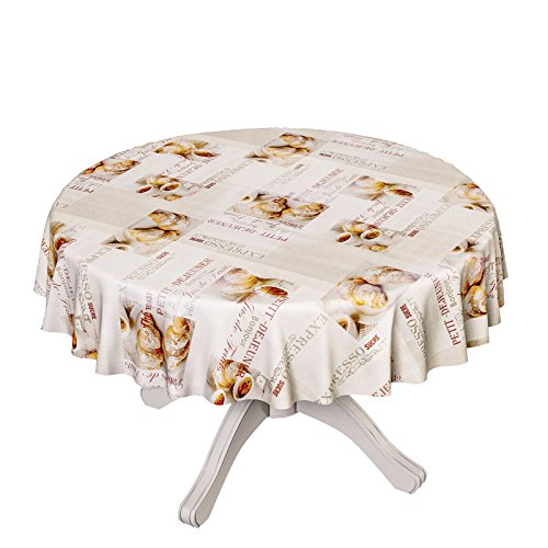 Wachstuch Wachstischdecke Tischdecke Wachstuchtischdecke Kaffee Croissant 100 x 140cm - 4