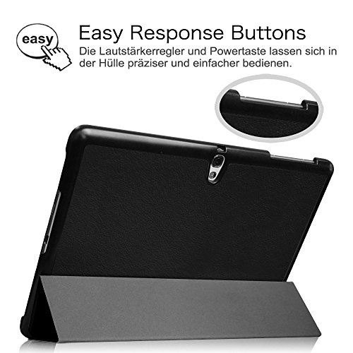 Fintie Samsung Galaxy Tab S 10.5 Hülle Case – Ultra Schlank superleicht Ständer Smart Shell Cover Schutzhülle Etui Tasche mit Auto Schlaf / Wach Funktion für Samsung Galaxy Tab S 10.5 T800 T805 (10,5 Zoll) Tablet-PC, Schwarz - 8