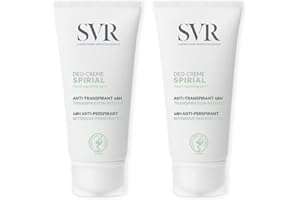 SVR Spirial Duo Deo-Creme 50ml – Desodorante en Crema Antitranspirante 48h, Para Piel Sensible, Sin Marcas, Uso Corporal y Axilas, Control Intenso del Sudor