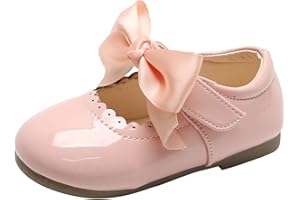 WUITOPUE Clearance UK Toddler Shoes Baby Girls Cute Fashion Bow Hollow Out Non-Slip Small Leather Princess Shoes