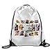 Produktbild NasNew Creative Design GTA 5 Grand Theft Auto V Game Logo Drawstring Backpack for Men and Women
