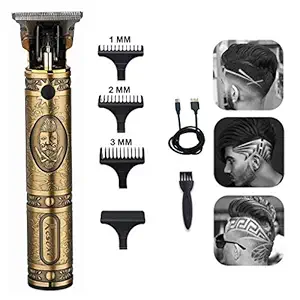 TNEMEC Hair Clippers for Men,Electric Outliner Grooming Zero Gapped Baldheaded Rechargeable Cordless Close Cutting T-Blade Trimmer with 4 Guide Combs Professional Clipper, Adjustable Blade