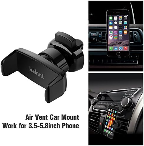 Car Mount, Kainnt Car Air Vent Smartphone Car Mount holder Car Cradle for iPhone 7 7Plus,6s 6s plus,6 6Plus,5S 5C 4S Samsung Galaxy S3 S4 S5 S6 and All 3.5-5.8inch Phone Device, GPS Device