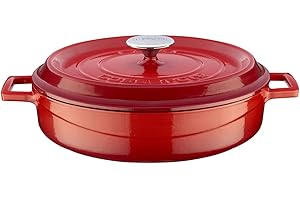 LAVA Metal, Pentola in ghisa, Ghisa, Rot, 28 x 36 x 13.5 cm