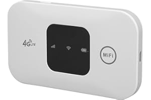 PAVV Wireless Network Router, Pocket 4G LTE Internet Hotspot with SIM Card Slot, LED Display, 2100mAh Battery, 10 User Connect, Travel WiFi Modem Dongle for Phone Computer Laptop