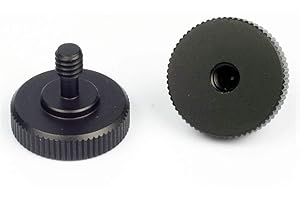 FOTOBETTER Camera Quick Release Thumb Screw 1/4" Male to 1/4" Female Tripod L Type Bracket Stand Hot Shoe Screw Mount Adapter for Camera Flash Bracket Mounting Plate, Camera/Tripod Rig, Ball Head