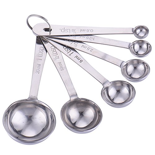Molie 0.6ml/1.25ml/2.5ml/5ml/10ml/20ml 6Stk , Edelstahl Messlöffel