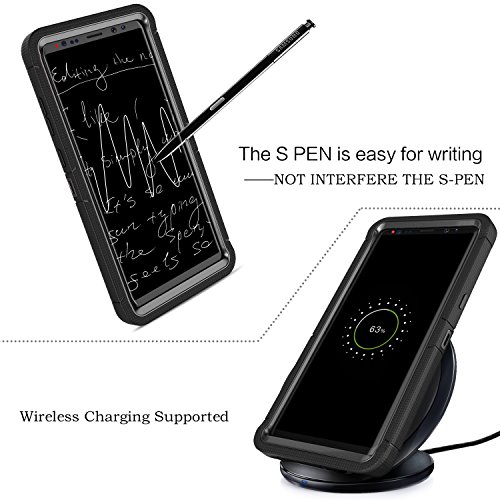 BENTOBEN Funda Samsung Galaxy Note 8  Carcasa Cover Case Protector Kickstand   Belt Clip Pesado 360    Protecci  n Antigolpes y Anti-rasgu  os Funda para Samsung Galaxy Note 8  6 3 Pulgadas   Negro