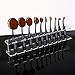 RUIMIO Oval Makeup Brush Holder Makeup Brush Stand Clear Acrylic 10 Lattices for Oval Brush
