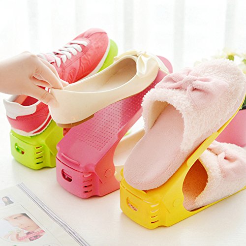Gaorui creative Plastic Schuheregal Platz sparen verstellbar Folding ein Paar Schuhe platziert - 3