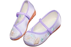 IDOTTA Encanto Costume Mirabel Shoes For Girls Isabela Madrigal Cosplay Embroidery Mary-Jane Flats Shoes