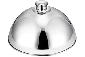 KKPLZZ Acero Inoxidable Cloche Cubierta de Comida cúpula Plato para Servir Plato Campana Tarro para Restaurante hogar Cocina café