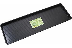 WORTH GARDENING BY GARLAND Garland Pflanzschale, Jumbo, schwarz, rechteckig, 117 x 40 x 4 cm