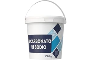 CURA FARMA Bicarbonato di Sodio per Pulizia Casa e Cucina, 5000g, Multiuso per Frutta, Verdura, Tessuti e Frigorifero