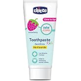 Chicco Low Abrasion Sensitive Strawberry Toothpaste with Fluoride, Xylitol | Gentle on teeth, low abrasiveness, fluoride and