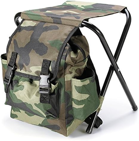 Camouflage Outdoor Portable Folding Stool Chair Backpack Storage Bag \ Trekking Rucksacks Storage Outside Campsite Durable Hiking Bbq Childrens Beach Camping Traveling Home Patio Stuff