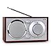 Produktbild oneConcept Lausanne • Nostalgie Radio • Retro Design • UKW Empfänger • manueller Sendersuchlauf • 3,5mm-Klinken-Kopfhörer-Ausgang • Aux-Eingang • LED • Bassreflexbauweise • Dunkelbraun