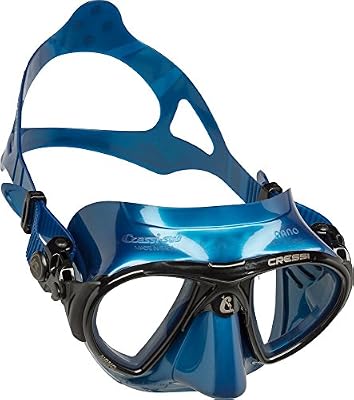Cressi Nano Masque Plongee Adulte- Silicone Crystal- Argent/Noir