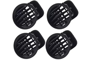 Avutrel Rejilla de Ventilación Cubierta,Boquillas de Ventilación Cromada,Cromo,Coche Ventilación De Ca Compatible con Opel Corsa D MK3 2006-2019 13417363 2201099 13363314 4 Piezas(Negro)