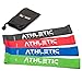 Produktbild ATHLETIC AESTHETICS Premium Loop Bands Set [4 Fitnessbänder mit praktischem Beutel + Übungsanleitung als PDF] - Trainingsbänder für Gymnastik, Fitness und Yoga - Gymnastikbänder/Widerstandsbänder