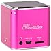 Produktbild JAY-tech Mini Bass Cube SA101 Mini Lautsprecher und MP3-Player (microSD-Kartenslot, USB) pink