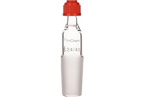 FunChem Glas-Thermometer-Inlet-Adapter für Destillationsapparaturen, Thermometer-Adapter mit 24/40 Innenverbindung, 80 mm Höhe, 1 Stück