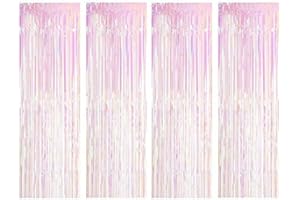 YIIKY Metallische Lametta Vorhänge/Folie Hintergrund Fringe Vorhänge für Geburtstag Party/Hochzeit, DIY Photo Booth Dekorationen, Tür Fenster Hintergrund Foto Requisiten für Festival(1x2.5m)