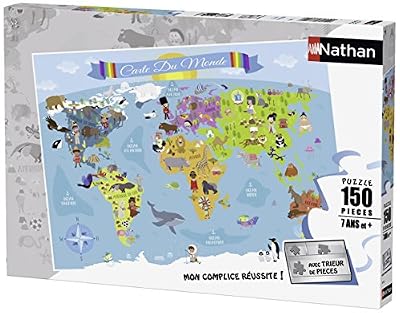 Nathan - 86806 - Puzzle - Carte du monde - 150 pièces