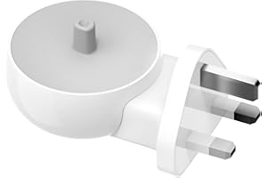 COOLSMILE 2-in-1 Wall Charger for Oral-B Braun Electric Toothbrush, Charger Base for Oral B Genius Pro Smart Vitality Kids io2 io3 io4 io5 io6 Serie, IPX5, White