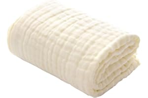 EYANDS Asciugamani da bagno per neonati, 6 strati di garza 41,5 x 41,5 pollici di mussola a quadretti, grandi asciugamani ultra morbidi e super assorbenti, Coperte multifunzione Asciugamano da doccia