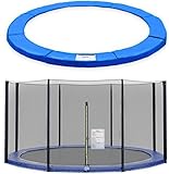 ULTRAPOWER SPORTS Filet de Sécurité et Coussin de Protection de Ressorts pour Trampoline avec Diamètre 244cm 305cm 366cm 397cm 6/8 Barres - (Noir, 305cm 6barres)