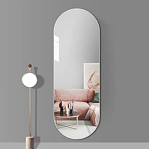 Specchio Full-Length 2 In 1 Regolabile - 120x37 Cm Con Ganci, Perfetto Per Bagno, Camera E Ingresso (Bianco) - Foto 4