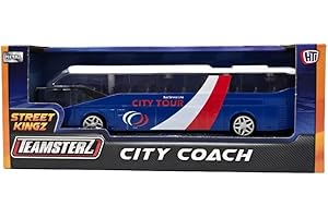 CELINO making your day Celino® City Coach Airport Bus DieCast Toy Model Vehicles Kids Children Toys Freewheeling (Blue)