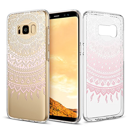 ESR Funda Samsung Galaxy S8 C  rcasa Transparente  F  cil de montar   Protecci  n a Esquinas  Borde Suave   Pl  stico Duro para Samsung Galaxy S8 - Manjusaka Rosa