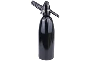 HXZB 1L Portatile Bottiglia Soda Sifone Macchina Seltzer Acqua Gassata, Casa Bevo Juice Bar della Birra E caffè, USA Caricatore CO2 Standard (Non Incluso),Nero