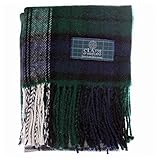 The Scotland Kilt Company Neu Langer Hals Mode Tartan Schal Schottische Wolle Klan Schals - Verschiedene Tartan - Schwarze Armbanduhr, One Size