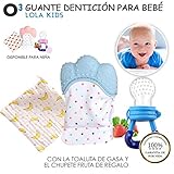 mordedor chupete 🎁 ACCESORIO IMPORTANTE PARA BEBÉS - Guante mordedor para bebés O3 es un producto muy útil para peques en proceso de dentición, recomendable para niños de 3 -7 meses hasta 12 meses. Es ideal como regalo bautizo o de baby shower como cada bebé lo va a necesitar
