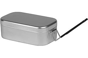 NONE BRAND Mess Tin Set/Kit Billy Can Camping 165 x 90 x 65 mm, Aluminum Survival Kit Box