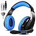 Produktbild TTk Sades PS4 Gaming Kopfhörer SA930 3.5MM Stereo Surround Leichtes Gaming Headset mit Mikrofon Lautstärkeregler für PC/MAC/PS4/Smartphone/Tablets (G5 Blau)
